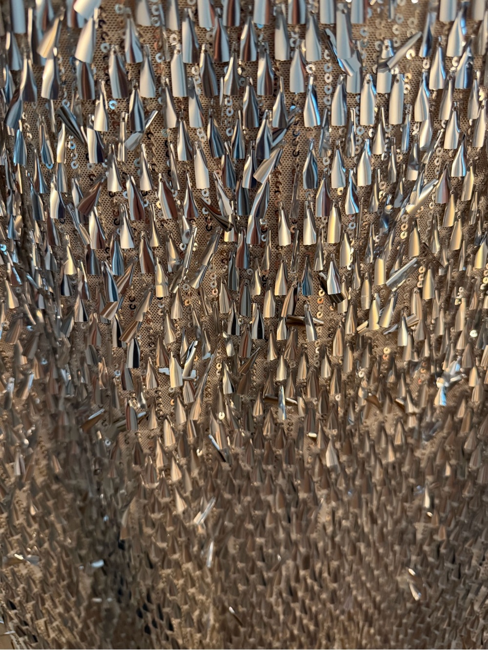 Zara Silver Sequin Pencil Skirt, never worn - Picture 2 of 5